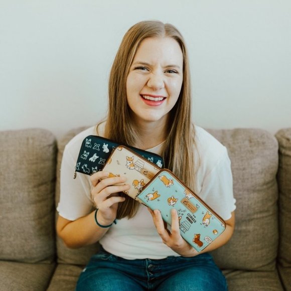 Waterproof Corgi Long Wallet Fits Phone & Bills - Picture 7 of 16